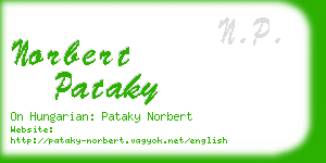 norbert pataky business card